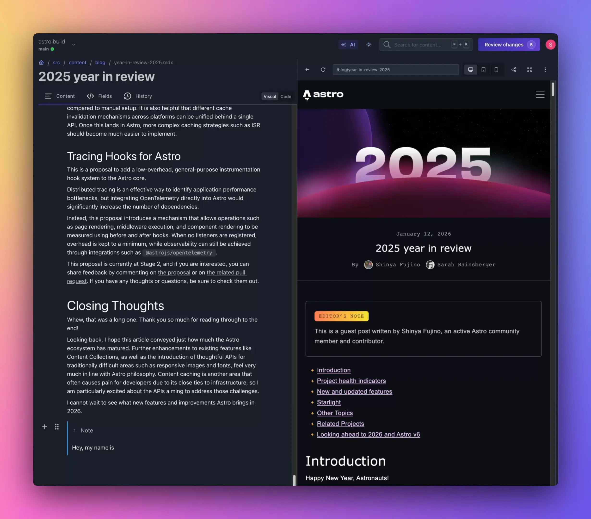 See your real site as you edit