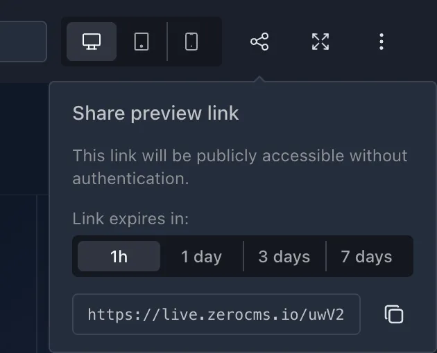 Link sharing